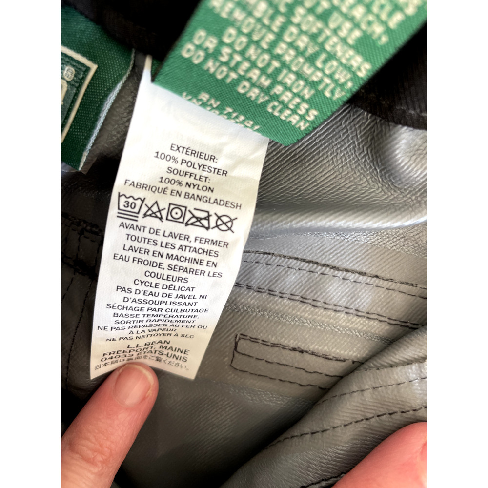 L.L.Bean kids snow pants shell black sz 14 TEK gator & zipper at hem unisex - Picture 8 of 11